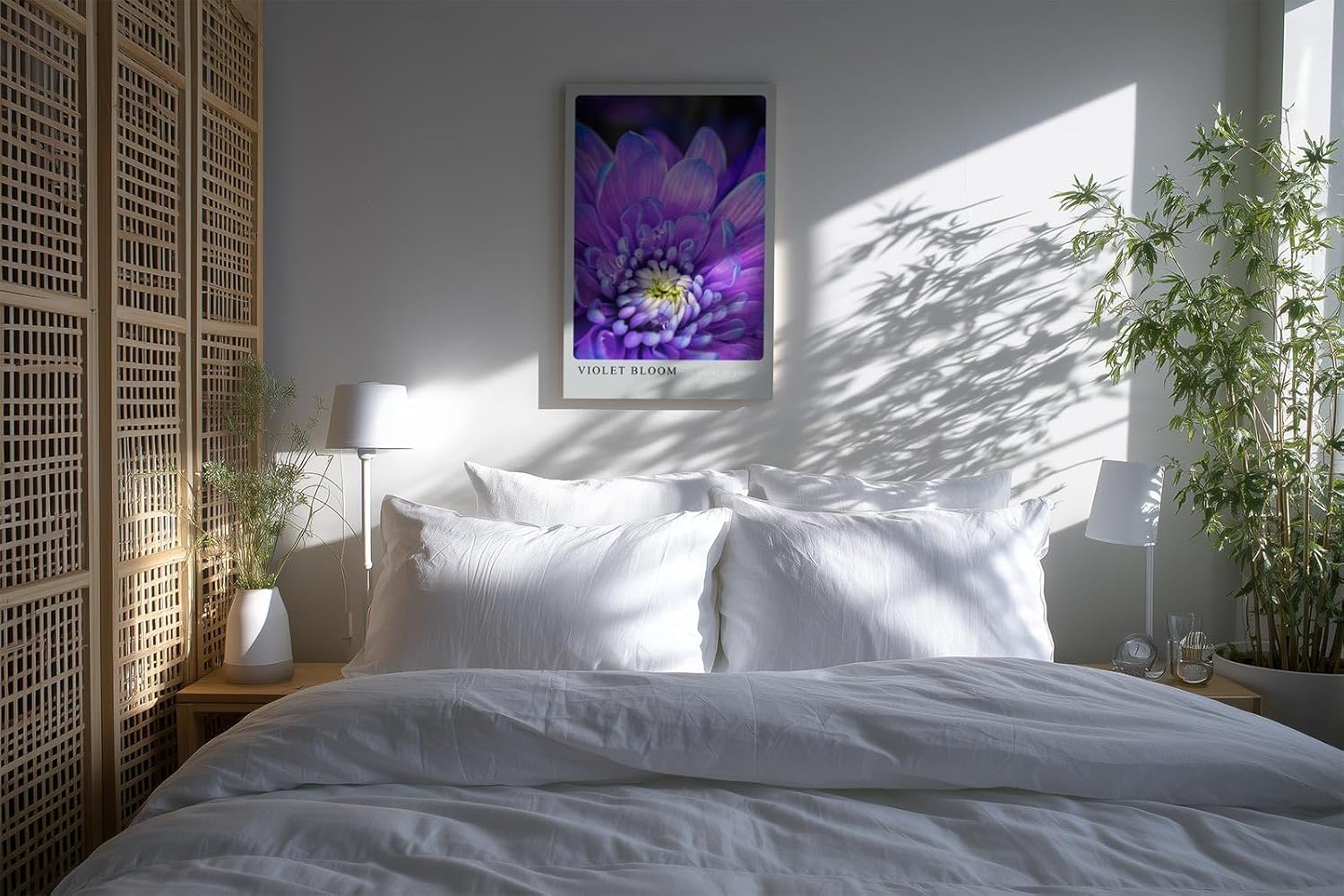 Paul Sinus Kunstdruck 40x60cm Violette Blüte in Nahaufnahme – florales Farbspiel in Lila und Weiß