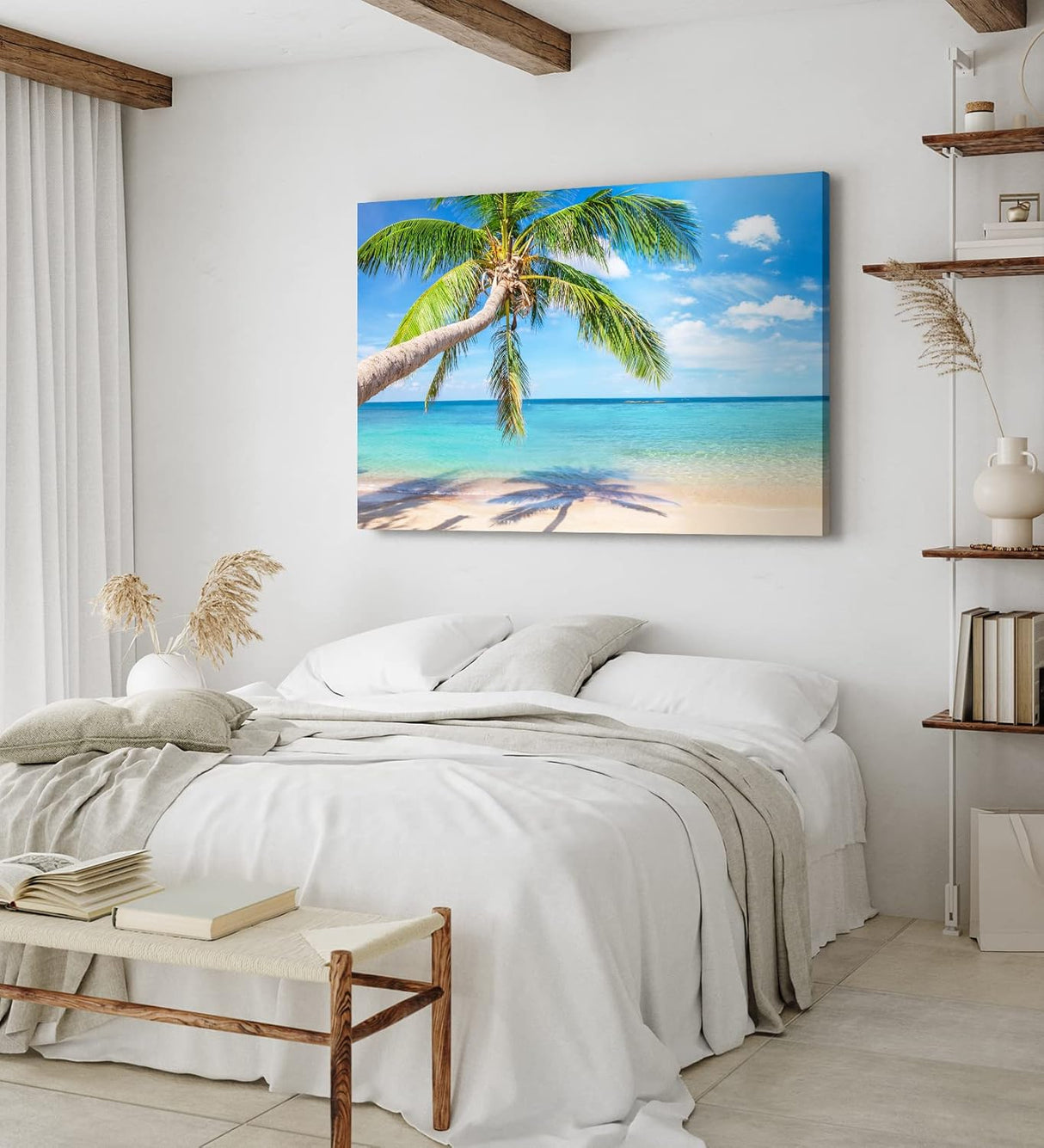 Paul Sinus Wandbild 120x80cm Traumstrand Palme Sonnenschein Sommer Meer