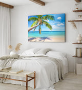 Paul Sinus Wandbild 120x80cm Traumstrand Palme Sonnenschein Sommer Meer