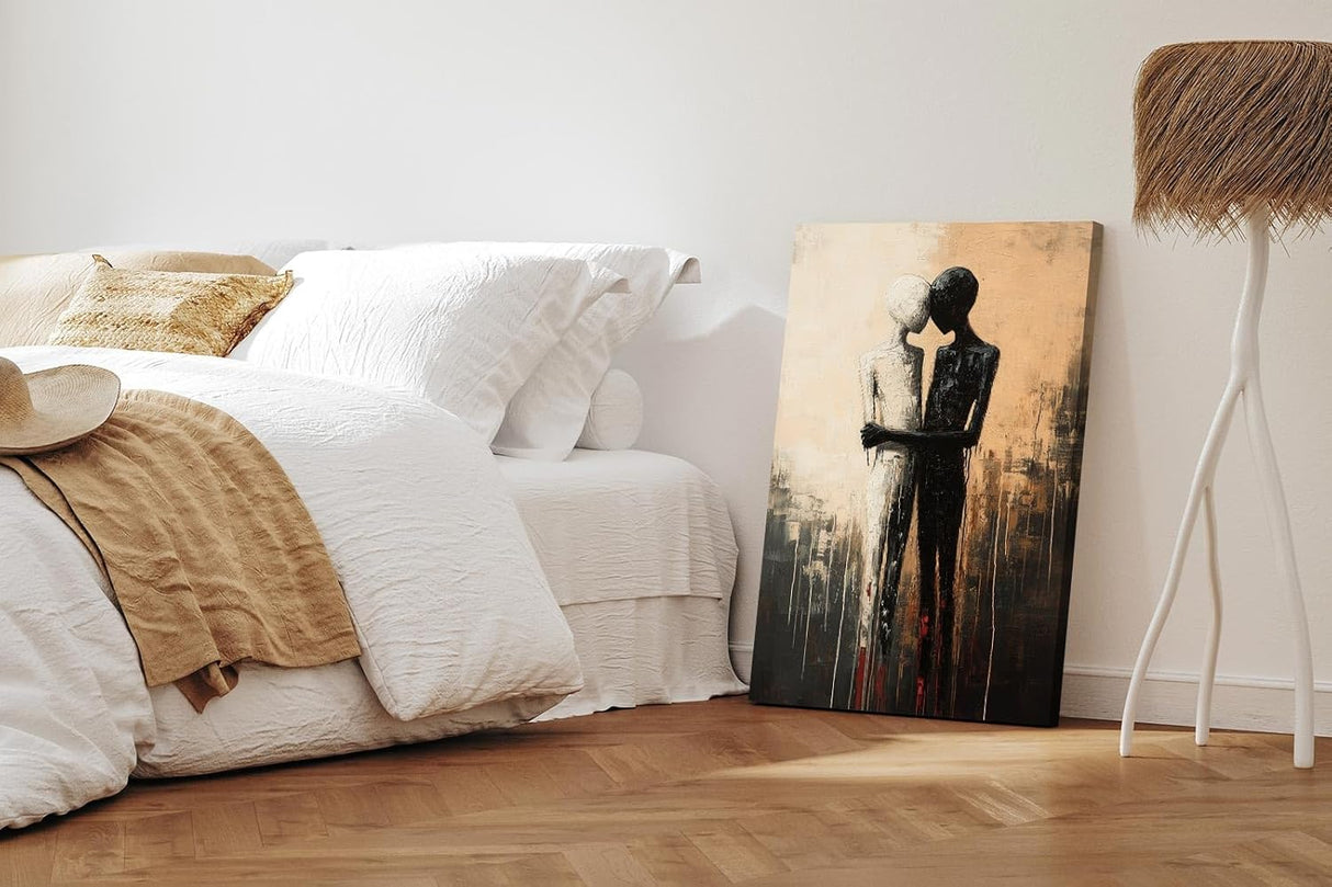 Paul Sinus 60x90cm Wandbild Pure Emotion – Ausdrucksvolle Umarmung als tiefgründiges Fokuskunstwerk auf Leinwand