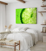 Paul Sinus Wandbild 120x80cm Zitrone Limette Grün Nahaufnahme Frucht Dekorativ