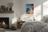 Paul Sinus Leinwandbild 60x90cm Greek Paradise – Santorini, Griechenland, Küste, Blau, Weiß, Architektur, Insel, Meer, Sonne, Urlaub, Kykladen