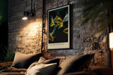 Paul Sinus Kunstdruck 40x60cm Goldfish in Motion – Elegante Goldfische in lebendiger Bewegung auf schwarzem Grund