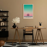 Paul Sinus Leinwandbild 80x120cm Dreamscape – Minimalismus, Natur, Farbverlauf, Ästhetik, Kunst, Träume, Harmonie, Balance, Landschaft, Meditativ, Ruhe