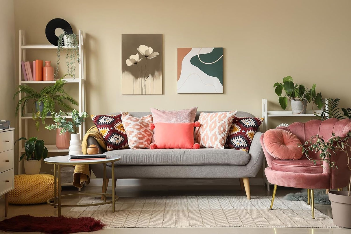 Paul Sinus 60x90cm Wandbild Sanfte Blüten in Sepia – Minimalistische Eleganz mit floraler Harmonie Blume