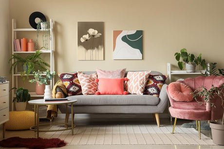 Paul Sinus 60x90cm Wandbild Sanfte Blüten in Sepia – Minimalistische Eleganz mit floraler Harmonie Blume
