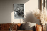Paul Sinus Wandbild in 40x60cm The Silver Crown – Makroaufnahme einer Wasserkrone in silbrigen Reflexen