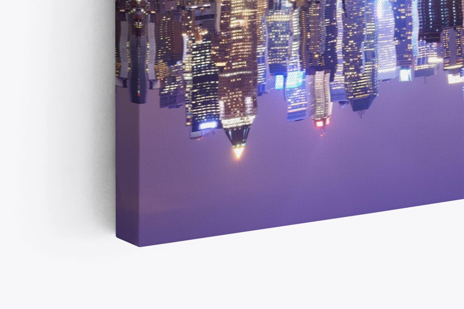 Paul Sinus Wandbild 120x80cm Manhattan Skyline New York Nacht Wolkenkratzer