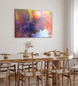 Paul Sinus Wandbild 120x80cm Abstrakt Struktur Textur Kratzer Farben Modern