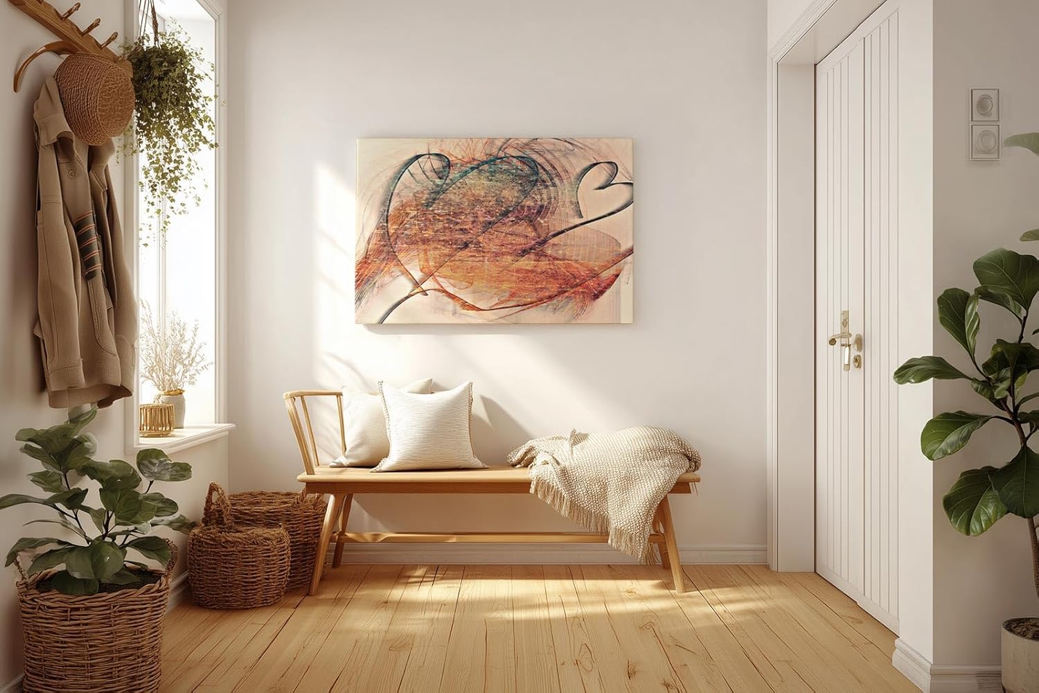 Sinus Art Wandbild 120x80cm Die dynamischen Linien und Flächen wirken wie fließende Energie in leuchtenden Farben
