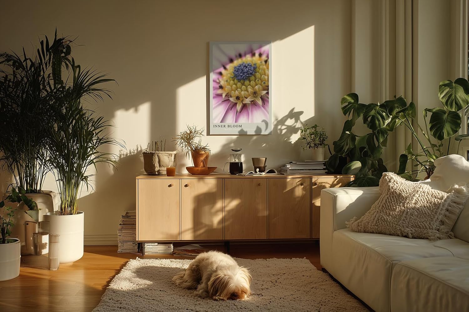 Paul Sinus Kunstdruck 40x60cm Inner Bloom – Blüte im Fokus mit kraftvoller Farbstruktur und Tiefe