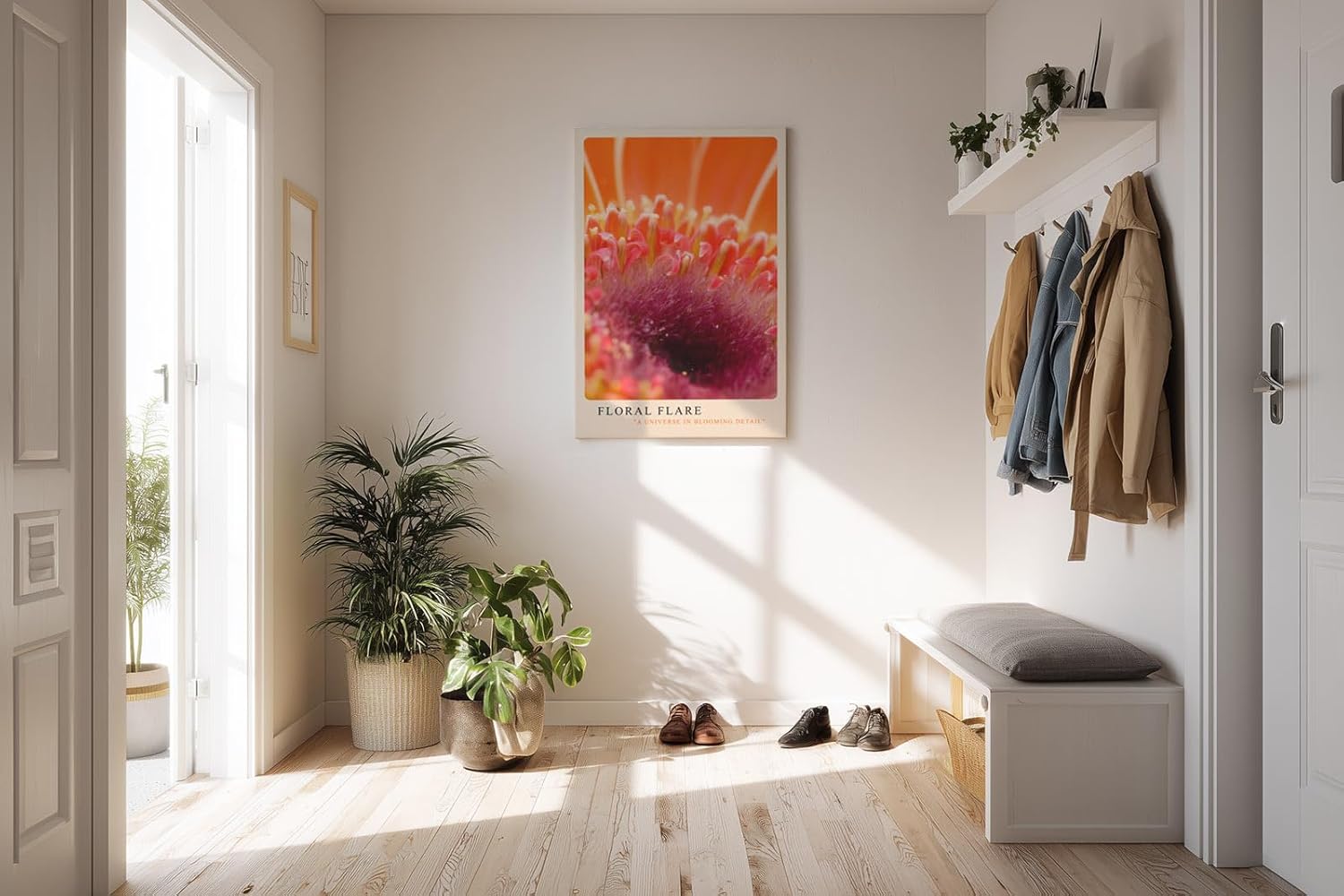Paul Sinus Kunstdruck 40x60cm Blume Makro orange pink Nahaufnahme Detail Floral Flare