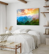 Paul Sinus Wandbild 120x80cm Huangshan Gebirge China Berge Landschaft Sonnenuntergang