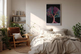 Paul Sinus Wandbild in 40x60cm The Thinking Tree – farbintensiver Baum mit neuronaler Struktur, moderne Naturund Gedankenmetapher