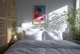 Paul Sinus Kunstdruck 40x60cm Rainbow Rose – Farbenpracht und Struktur in perfekter Harmonie