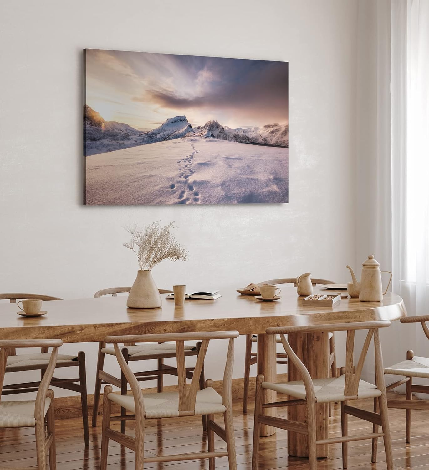 Paul Sinus Wandbild 120x80cm Berggipfel Schneegipfel Schnee Berge Gebirge