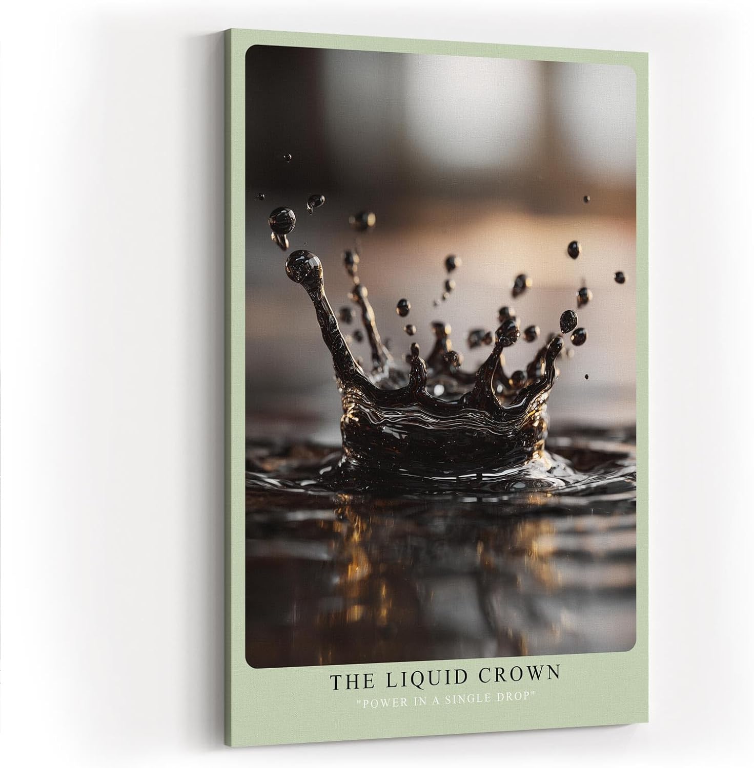 Paul Sinus Wandbild in 40x60cm The Liquid Crown – Fotografische Nahaufnahme einer Wasserkrone im Moment des Aufpralls