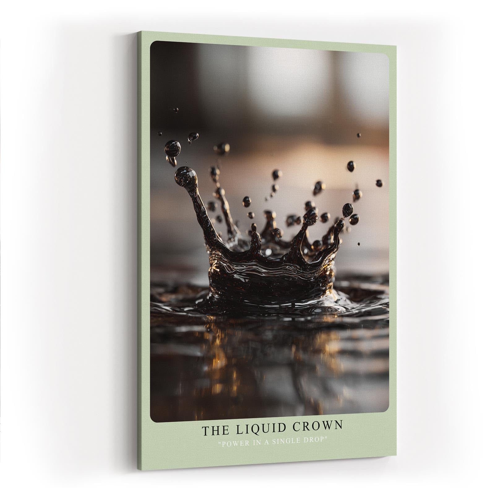 Paul Sinus Wandbild in 40x60cm The Liquid Crown – Fotografische Nahaufnahme einer Wasserkrone im Moment des Aufpralls