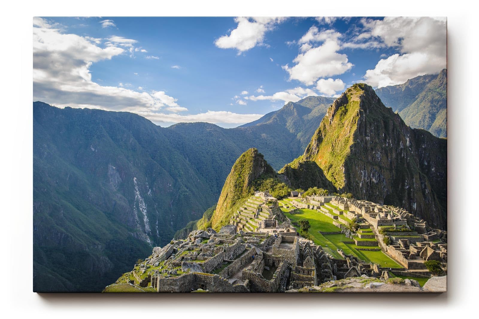 Sinus Art Wandbild 120x80cm Faszinierender Blick auf Machu Picchu mit majestätischer Andenlandschaft