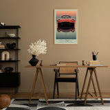 Paul Sinus Leinwandbild 80x120cm Orion Jetstream Leinwandbild futuristischer Sportwagen mit ikonischem Design in dramatischer Abendstimmung