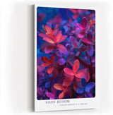 Paul Sinus Wandbild in 40x60cm Neon Bloom – leuchtende Pflanzenblätter in intensiven Neonfarben für moderne Raumgestaltung