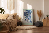 Paul Sinus Wandbild in 40x60cm The Blue Fins – kunstvoller Fisch in filigraner Blau-Weiß-Porzellanoptik für elegante Raumgestaltung