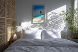 Paul Sinus Kunstdruck 40x60cm Tropical Escape mit Palmenstrand und türkisblauem Meer in der Karibik