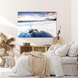 Paul Sinus Wandbild 120x80cm Meer Wellen Strand Himmel Natur Horizont Sonnenstrahl