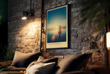 Paul Sinus Kunstdruck 40x60cm Sunrise Balance Yoga Meer Sonnenaufgang Meditation Ruhe Silhouette