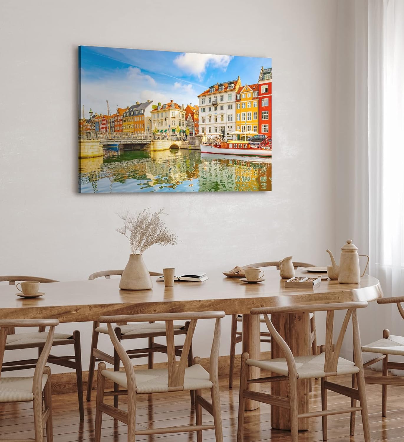 Paul Sinus Wandbild 120x80cm Kopenhagen Kanal Dänemark traditionelle Häuser