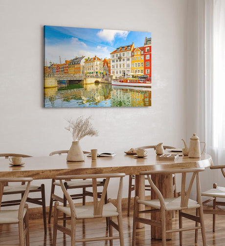 Paul Sinus Wandbild 120x80cm Kopenhagen Kanal Dänemark traditionelle Häuser