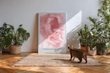 Paul Sinus Kunstdruck 40x60cm Floral Glow Lotusblüte Rosa Nahaufnahme Blume Aquarelloptik