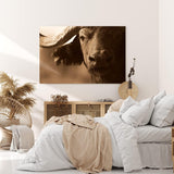 Paul Sinus Wandbild 120x80cm Büffel Wasserbüffel Thailand Hörner Natur
