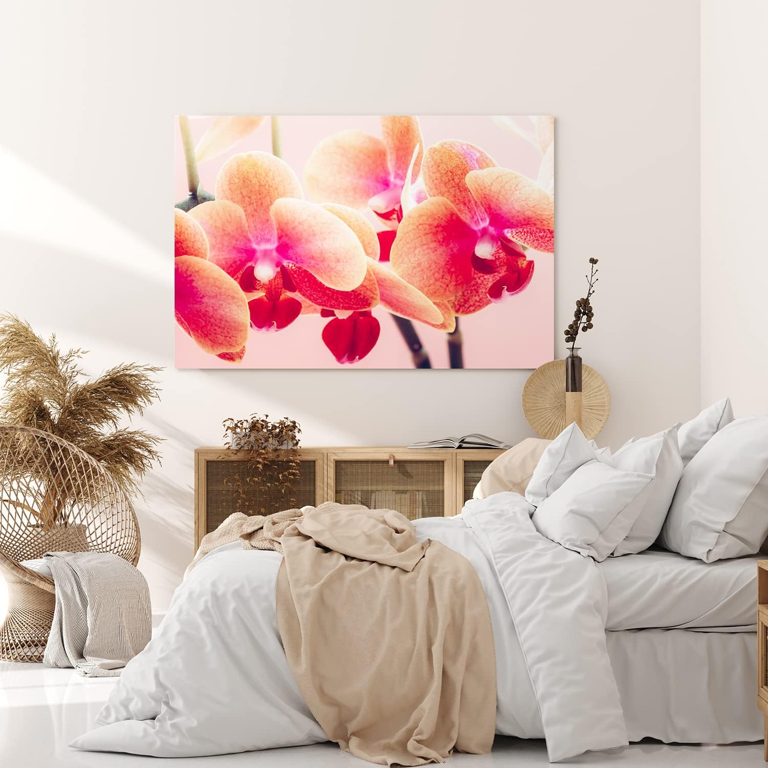 Paul Sinus Wandbild 120x80cm Orchideen Blumen rosa Blüten Kunstvoll Fotokunst