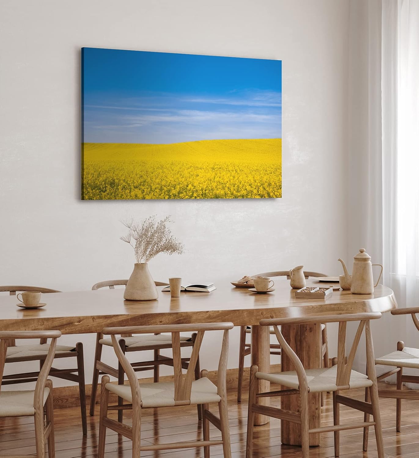 Paul Sinus Wandbild 120x80cm Rapsfeld Raps Landschaft Gelb Himmel Sommer