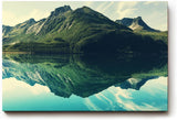 Sinus Art Wandbild 120x80cm Faszinierende Bergspiegelung mit beeindruckender Symmetrie für harmonisches Raumgefühl