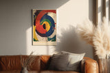 Paul Sinus Wandbild in 40x60cm Center Disrupted Abstrakte Kreisstruktur in intensiven Farben