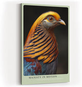 Paul Sinus Wandbild in 40x60cm Majesty in Motion – majestätisches Vogelporträt in warmen Orangeund Blautönen für edle Raumgestaltung