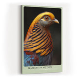 Paul Sinus Wandbild in 40x60cm Majesty in Motion – majestätisches Vogelporträt in warmen Orangeund Blautönen für edle Raumgestaltung