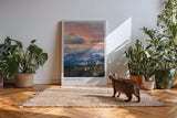 Paul Sinus Kunstdruck 40x60cm Dolomiten bei Sonnenuntergang – dramatische Wolken über italienischem Bergpanorama