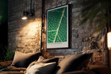 Paul Sinus Wandbild 80x120cm Nature's Blueprint – Blattstruktur in Nahaufnahme mit lebendiger Linienführung