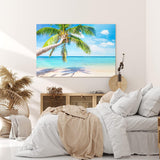 Paul Sinus Wandbild 120x80cm Traumstrand Palme Sonnenschein Sommer Meer