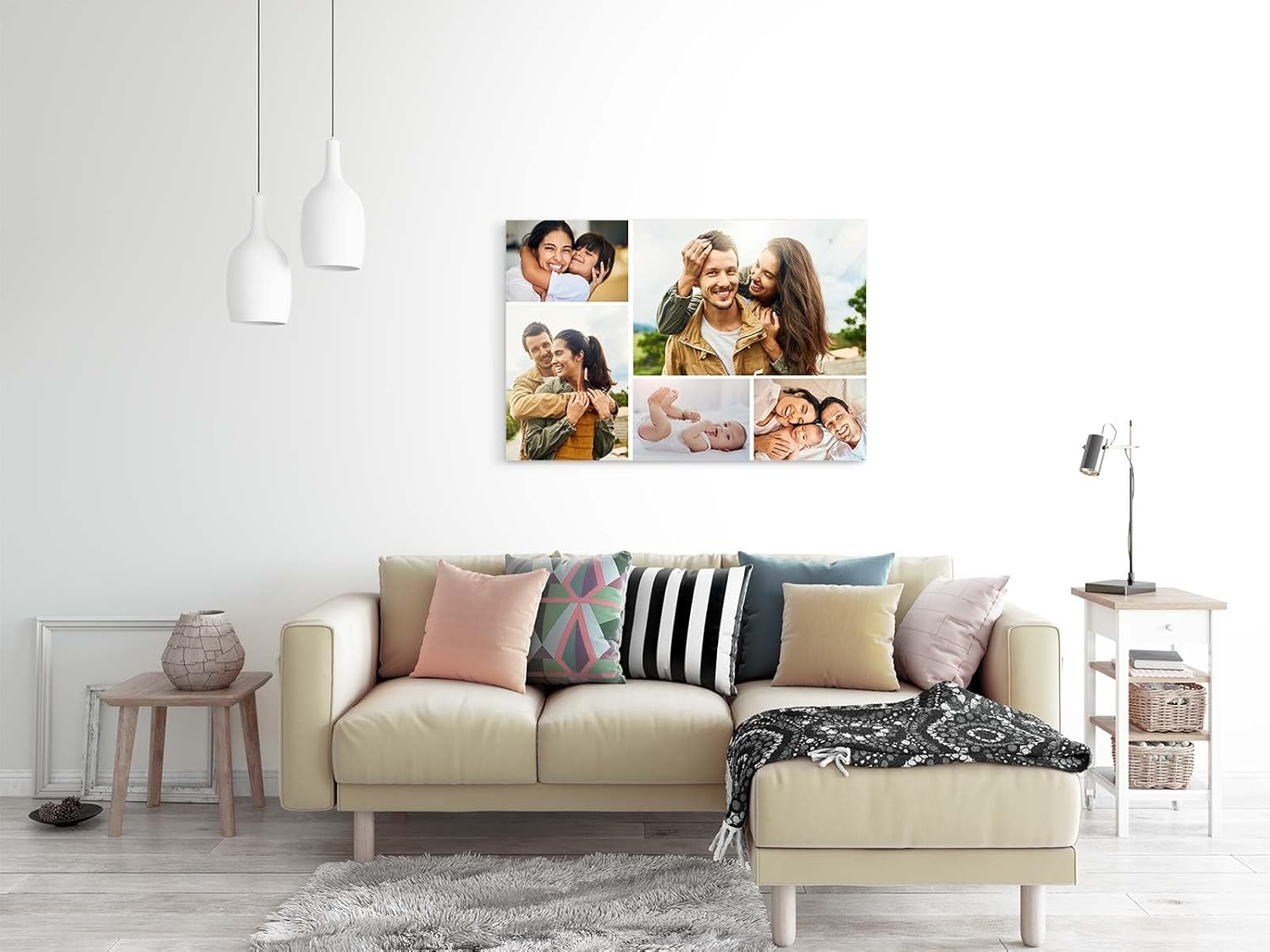 Paul Sinus Leinwandbild Collage - SOFORT ONLINE Upload - individuelles Bild Personalisieren Sie Ihre Fotos auf Leinwand - In verschiedenen Größen wählen