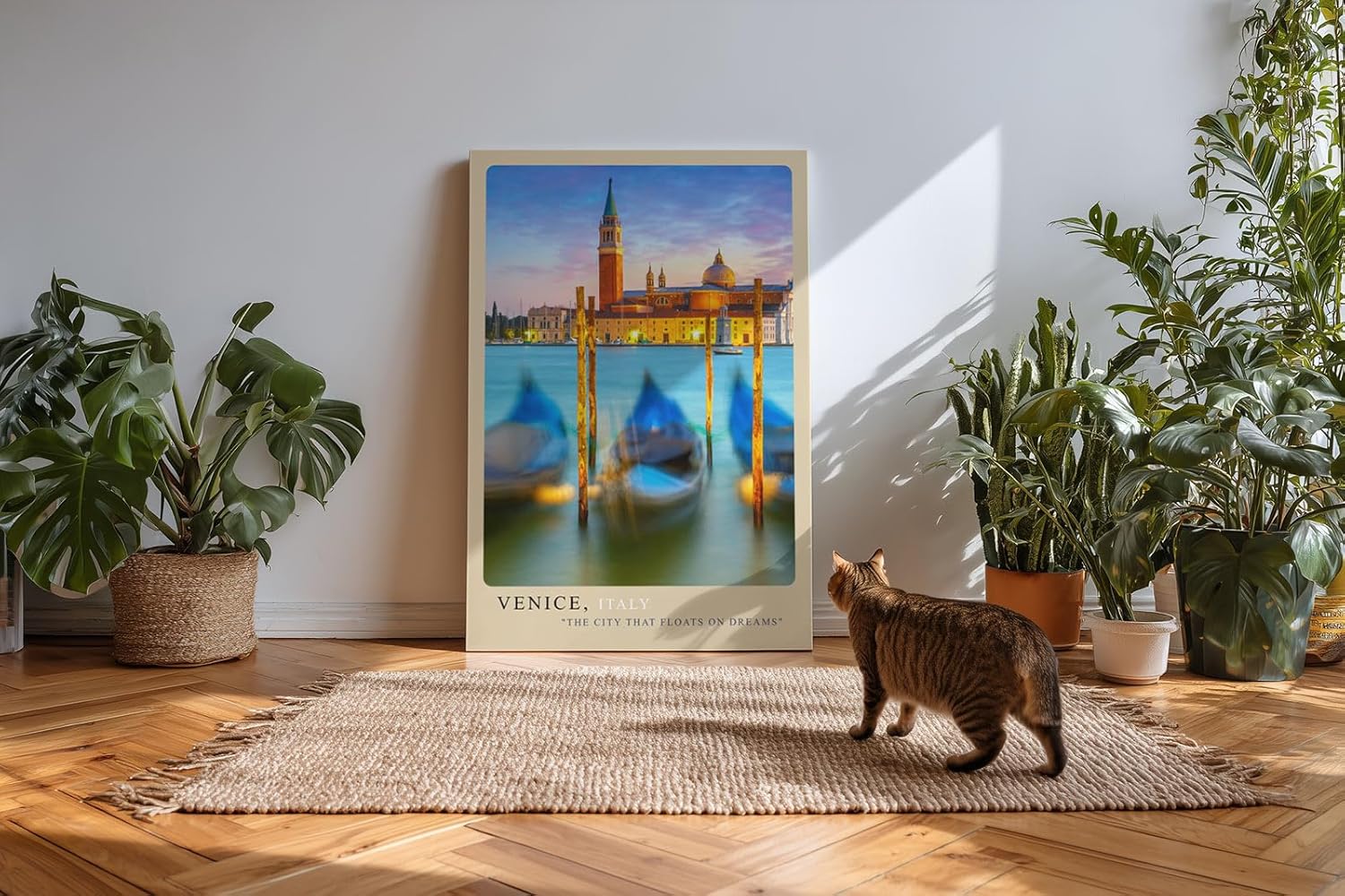 Paul Sinus Kunstdruck 40x60cm Venice – Magischer Blick auf das traumhafte Venedig zur Blauen Stunde