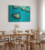 Paul Sinus Wandbild 120x80cm Insel in Herzform Malediven Türkis Meer Herz