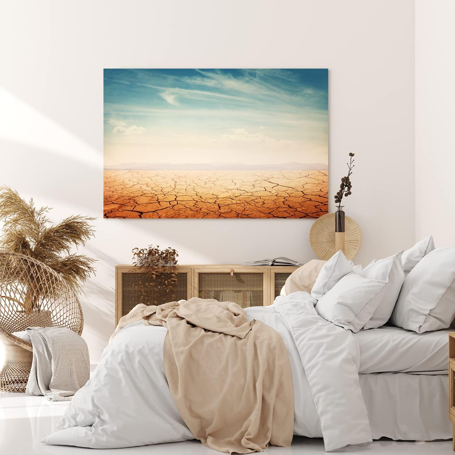 Paul Sinus Wandbild 120x80cm Wüste Berge Horizont Himmel Erde Fotokunst
