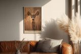 Paul Sinus Wandbild in 40x60cm Sunset Deerling Junges Reh im goldenen Licht des Sonnenuntergangs für warme und naturverbundene Raumgestaltung