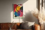 Paul Sinus Wandbild in 40x60cm The Color Impulse – Lebendige Komposition aus überlappenden Kreisen in kräftigem Gelb, Rot, Blau, Pink und Schwarz