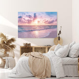 Paul Sinus Wandbild 120x80cm Horizont Meer Sonnenuntergang Strand Himmel