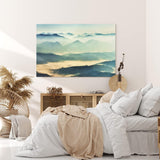 Paul Sinus Wandbild 120x80cm Berglandschaft Nebel Berge Wolken Berghügel